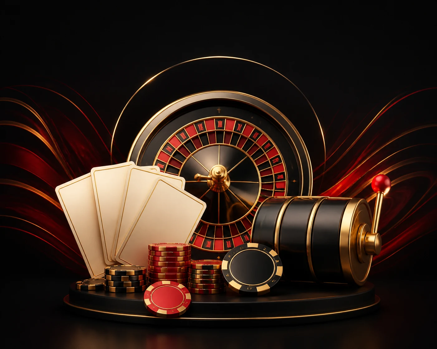 Lucky247 casino game formats shown with cards, roulette and chips